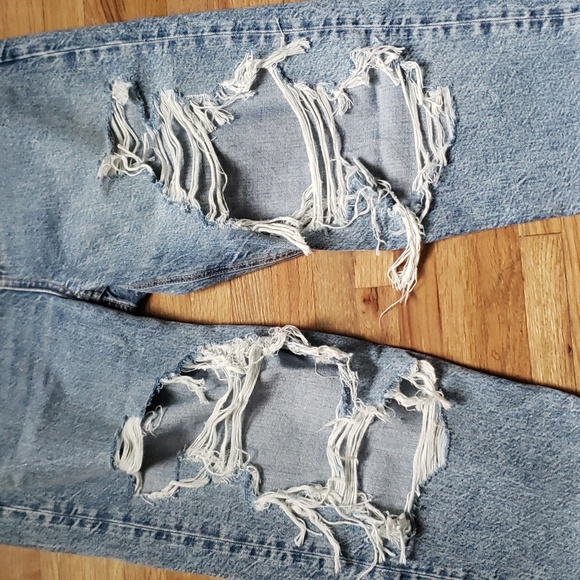 American eagle baggy ripped jeans sz 0 NWOT - Picture 6 of 11